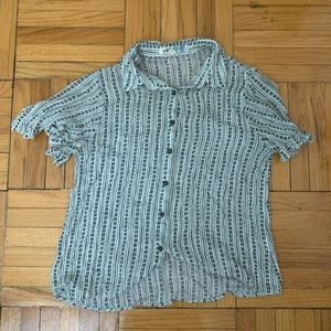 Black and white blouse